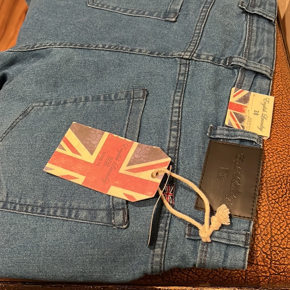 Brand New Rare Classic English Laundry Stone Washed Distressed Blue Jeans Shorts - Picture 7 of 8